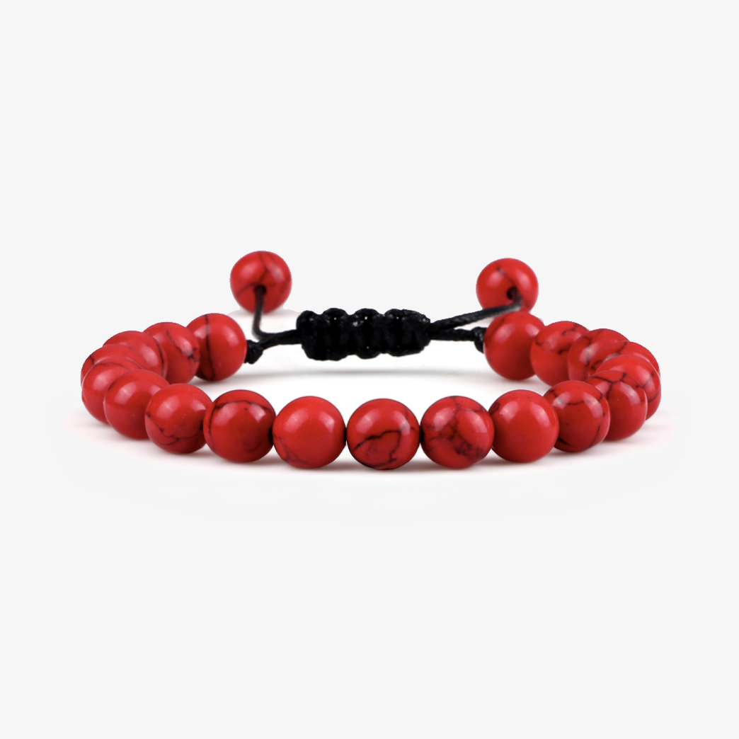 Red Marble Stone Bracelet