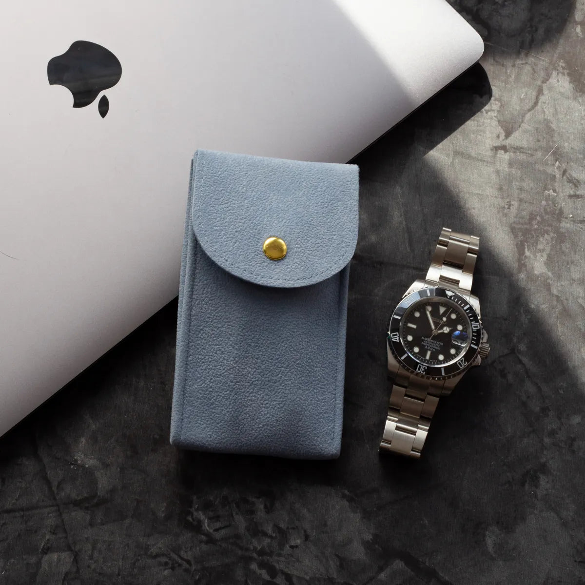 Blue Velvet Watch Pouch